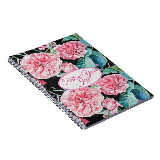 Rose Rosa Roses Blumenstrauß folgen Sie Ihrem Joch Notizblock (Rechte Seite)