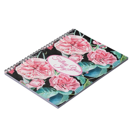 Rose Rosa Roses Blumenstrauß folgen Sie Ihrem Joch Notizblock (Linke Seite)