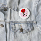 Rose Rosa Rote Blume Valentine Blütenblossom Button (Beispiel)