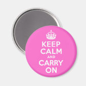 Rose Rosa Ruhe bewahren und weiter tragen Magnet (Vorderseite/Rückseite)