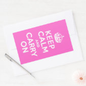 Rose Rosa Ruhe bewahren und weiter tragen Rechteckiger Aufkleber (Umschlag)