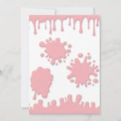 Rose Rosa Schleim Party Einladung (Rückseite)