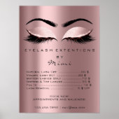 Rose Rosa Schminken Augen Lashes Preise Poster (Vorne)