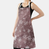 Rose Rosa Schneeflocken Schürze (InSitu)