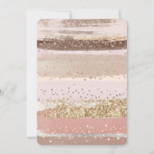 Rose Rosa Schokolade Rosa Glitzer Geburtstag Einladung (Rückseite)