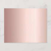 Rose Rosa Spitzen Hochzeit Retten Sie das Datum Flyer (Hinten)