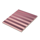 Rose Rosa Streifen Fliese (Seite)