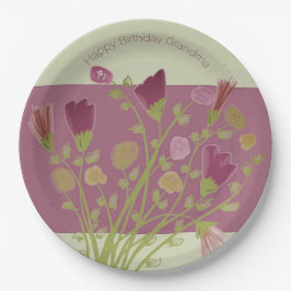 Rose Rosa und Burgunder Pappteller