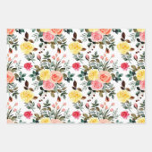 Rose Rosa und Gelb Geschenkpapier Set (Vorderseite 3)