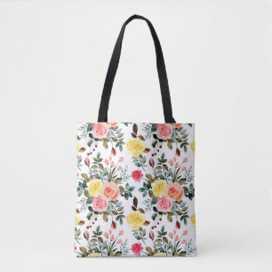 Rose Rosa und Gelb Tasche