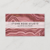 Rose Rosa und Goldmarmorstein Visitenkarte (Vorderseite)