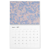 Rose rosa und hellblau kalender (Mär 2027)
