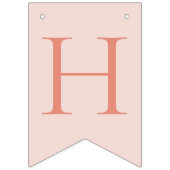 Rose Rosa und Pfirsichbläschen Wimpelkette (Zweite Fahne)