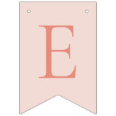 Rose Rosa und Pfirsichbläschen Wimpelkette (Dritte Fahne)