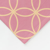 Rose rosa und pfirsichfarbene Blätterzirkeln Fleecedecke (Ecke)