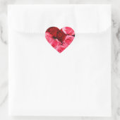 Rose, rosa und rot Herz-Aufkleber (Tasche)