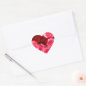 Rose, rosa und rot Herz-Aufkleber (Umschlag)
