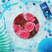 Rose, Rosa- und Rot-Papier-Party-Teller Pappteller (Party)