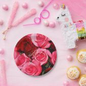 Rose, Rosa- und Rot-Papier-Party-Teller Pappteller (Party)