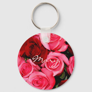 Rose, rosa und rot schlüsselanhänger