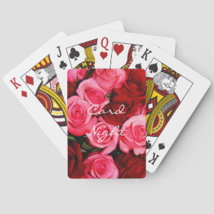 Rose, rosa und rot spielkarten