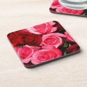 Rose, rosa und rot untersetzer (Linke Seite)