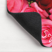 Rose, rosa und rotes Computermousepad Mousepad (Ecke)
