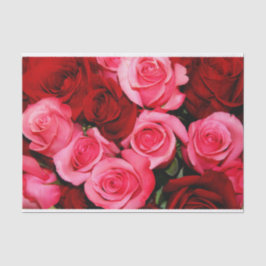 Rose, rosa und rotes Gewebpapier Seidenpapier