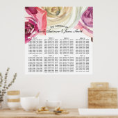 Rose Rosa und Weiß Chic Sitzplatz Poster (Küche)