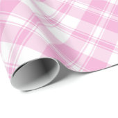 Rose Rosa und Weiß Karo Wrapping Paper Roll Geschenkpapier (Rolleneckpunkt)