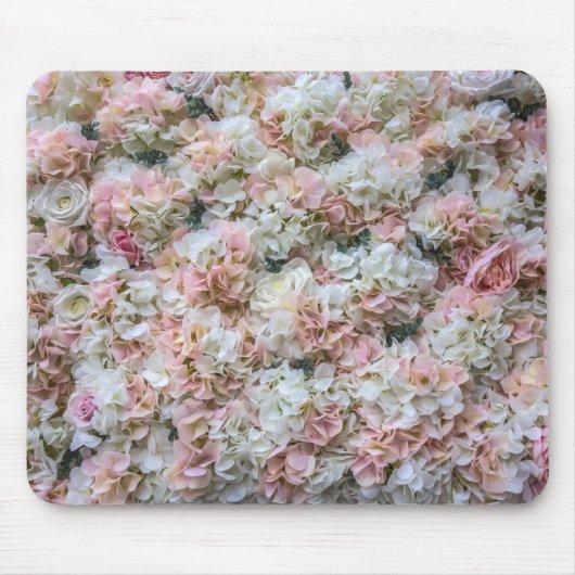 Rose Rosa und Weiß Muster Mousepad (Vorne)