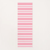 Rose Rosa und Weiß Streifen Yogamatte (Vorderseite)