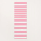 Rose Rosa und Weiß Streifen Yogamatte (Rückseite)