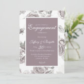 Rose rosa Verlobung Ankündigung (Stehend Vorderseite)