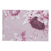 Rose Rosa Vintager botanischer Blumenstrauß Nr. 5 Kissenbezug (Rückseite-Links)