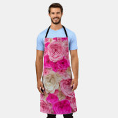 Rose: Rosa, Weiß. Schürze (Getragen)