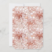 Rose Rosa Weißblütenblätter Einladung (Rückseite)