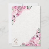 Rose Rosa Western Ranchero Quinceanera Einladung (Rückseite)