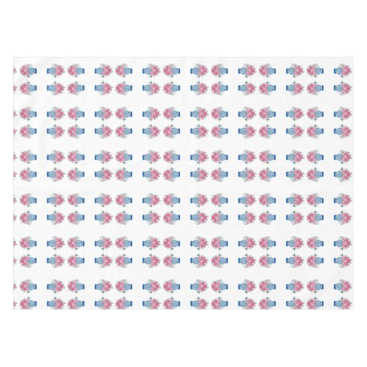Rose Rose Blue Ginger Jars Jar Tablecloth Tischdecke (Vorderseite (Horizontal))