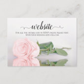 Rose Rose Elegante Hochzeitswebsite Begleitkarte (Vorderseite)