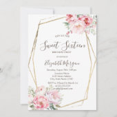 Rose Rose Goldrahmen Sweet 16 Einladung (Vorderseite)