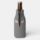 "Rose" Rose hellrosa Buchstaben grau Flaschenkühler (Flasche Rückseite)