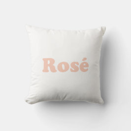 "Rose" Rose hellrosa Buchstaben weiß Kissen