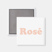 "Rose" Rose hellrosa Buchstaben weiß Magnet (Vorderseite/Rückseite)