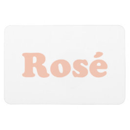 "Rose" Rose hellrosa Buchstaben weiß Magnet