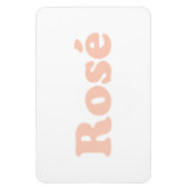 "Rose" Rose hellrosa Buchstaben weiß Magnet (Vertikal)