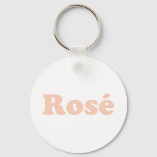 "Rose" Rose hellrosa Buchstaben weiß Schlüsselanhänger