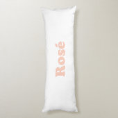 "Rose" Rose hellrosa Buchstaben weiß Seitenschläferkissen (Rückseite (Vertikal))