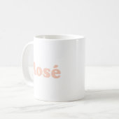 "Rose" Rose hellrosa Weiß Kaffeetasse (Vorderseite Links)