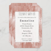 Rose Rose Rose Rosa Schlange Einladung (Vorne/Hinten)